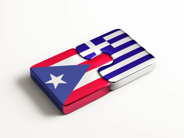 Puerto Rico Griekenland puzzel Concept — Stockfoto
