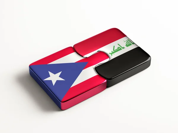 Puerto Rico Irak rompecabezas concepto —  Fotos de Stock