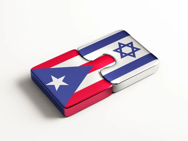 Puerto Rico Israel Puzzle Concepto —  Fotos de Stock