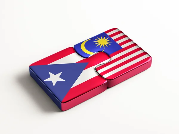 Puerto rico malaysia puzzle-konzept — Stockfoto