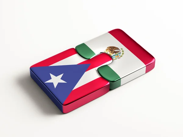 Puerto Rico México Puzzle Concept —  Fotos de Stock