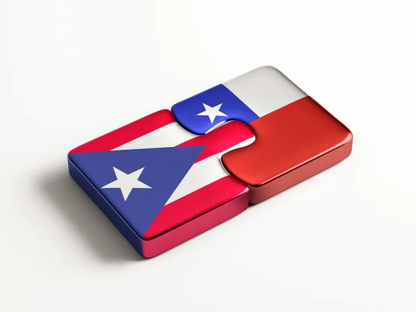 Porto Rico Chile Puzzle Concept — Fotografia de Stock