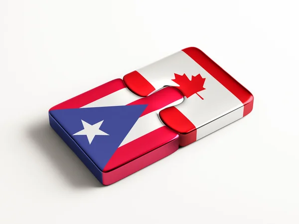 Porto Rico Canada Puzzle Concept — Photo