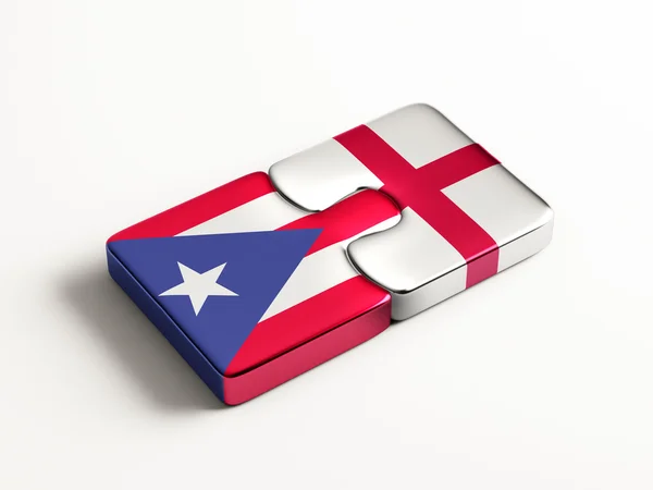 Puerto Rico Inglaterra Puzzle Concepto —  Fotos de Stock