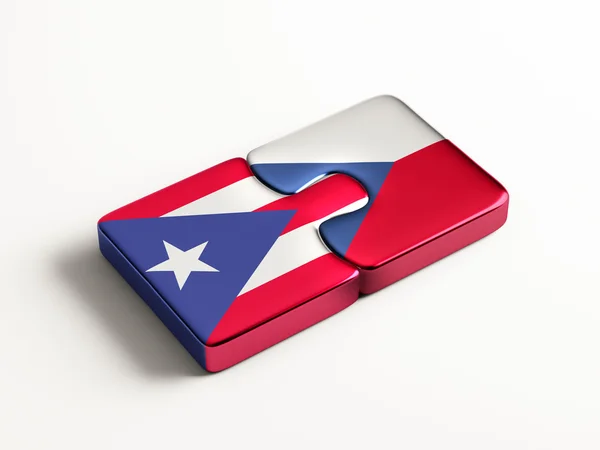 Puerto Rico República Checa Puzzle Concepto —  Fotos de Stock