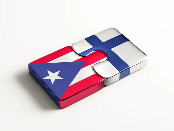 Puerto Rico Finlandia Puzzle Concepto —  Fotos de Stock