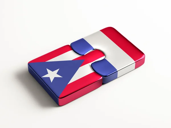 Puerto Rico Francia Puzzle Concepto —  Fotos de Stock