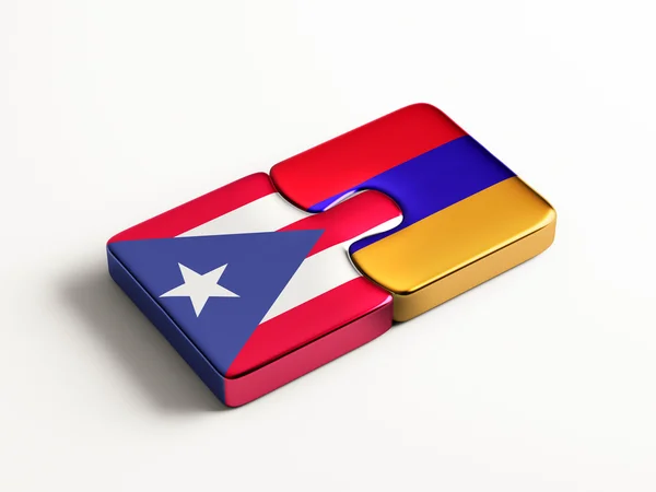 Porto Rico Armenia Puzzle Concept — Fotografia de Stock