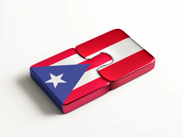 Porto Rico Áustria Puzzle Concept — Fotografia de Stock