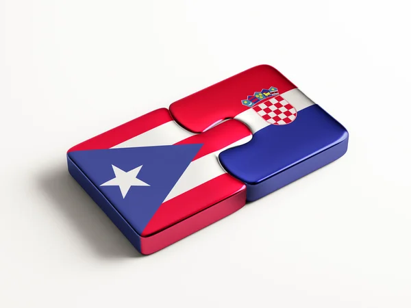 Porto Rico Croácia Puzzle Concept — Fotografia de Stock