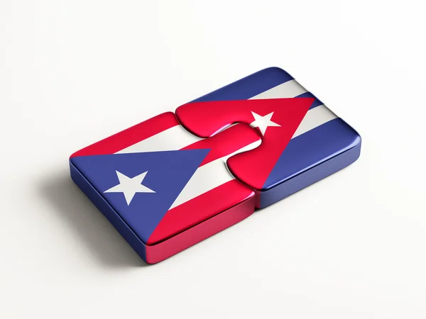 Porto Rico Cuba Puzzle Concept — Photo