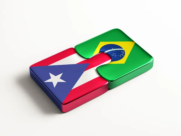 Puerto Rico Brasil Puzzle Concepto —  Fotos de Stock