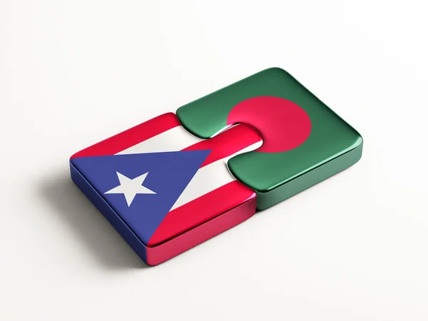 Puerto Rico Bangladesh rompecabezas concepto —  Fotos de Stock