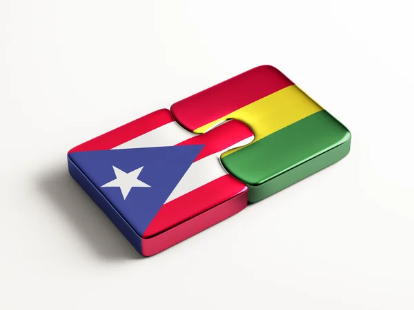 Puerto Rico Bolivia  Puzzle Concept — Stock Photo, Image