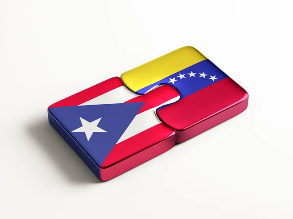 波多黎各委内瑞拉拼图概念 — 图库照片