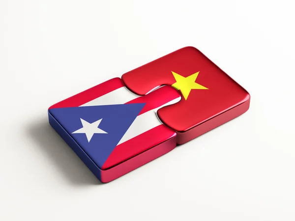 Puerto Rico Vietnam Puzzle Concepto —  Fotos de Stock