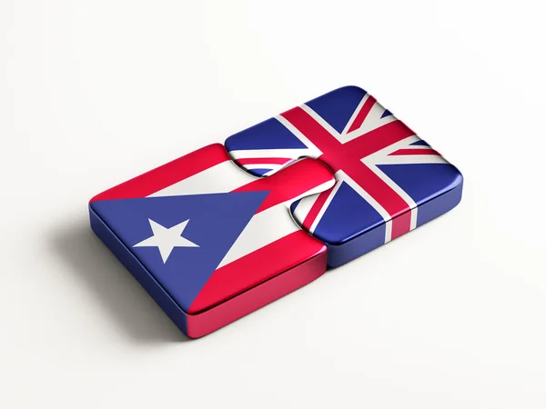 Puerto Rico Reino Unido Puzzle Concept —  Fotos de Stock