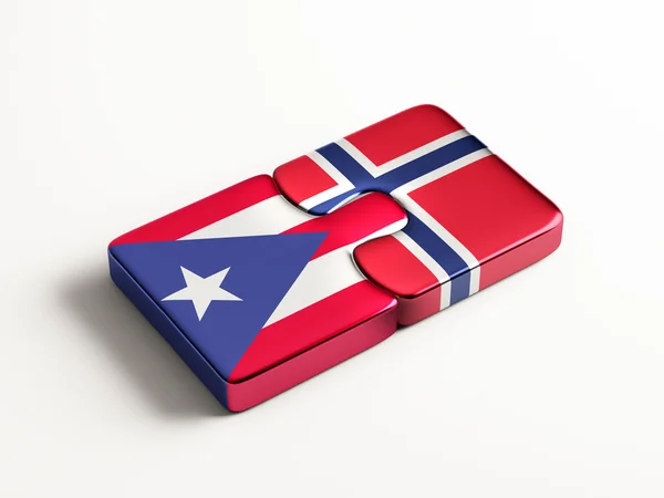 Puerto Rico Noorwegen puzzel Concept — Stockfoto