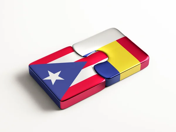 Rumania Puerto Rico Puzzle Concepto —  Fotos de Stock