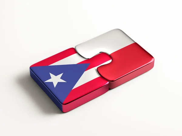 Polonia Puerto Rico Puzzle Concepto —  Fotos de Stock