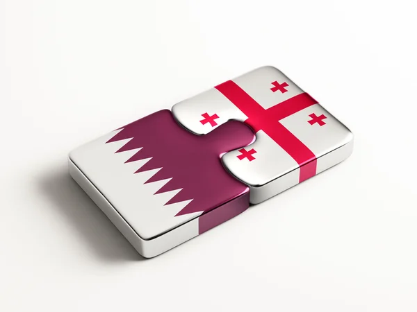 Qatar Georgië puzzel Concept — Stockfoto