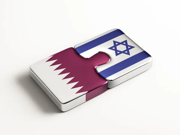 Qatar Israel puslespil koncept - Stock-foto