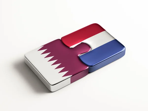 Qatar Nederland puzzel Concept — Stockfoto