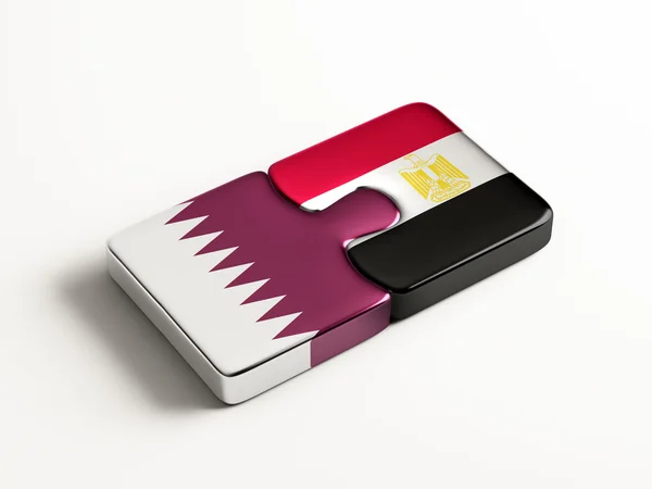 Qatar Egypt  Puzzle Concept — Stock Photo, Image