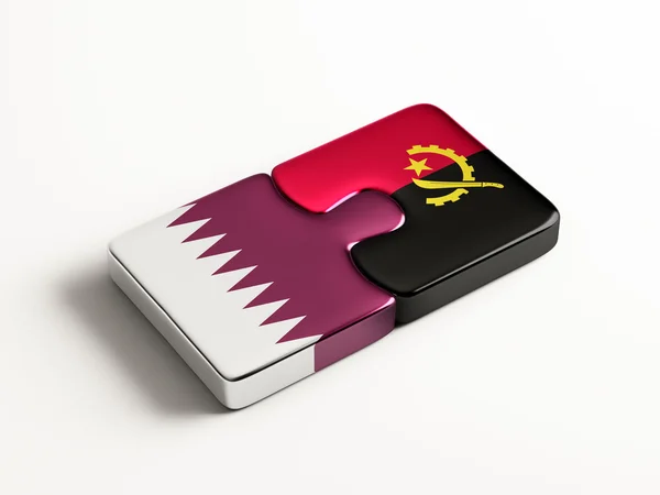 Qatar Angola puzzel Concept — Stockfoto