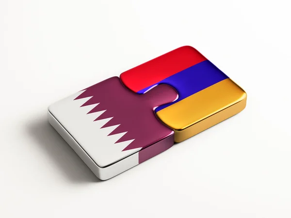 Qatar Armenien pussel koncept — Stockfoto