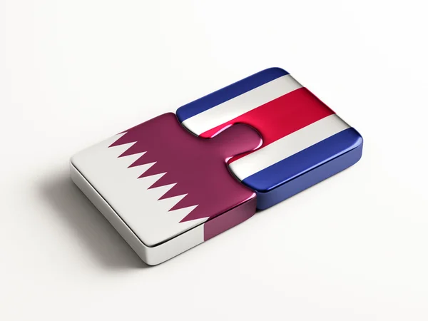 Qatar Costa Rica puzzel Concept — Stockfoto