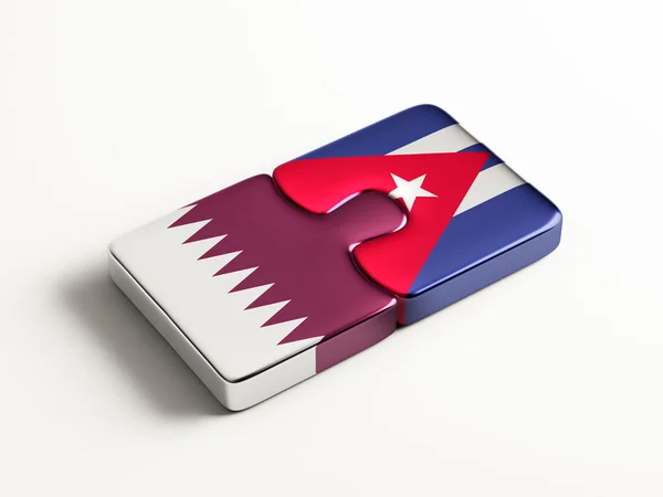 Qatar Cuba Concetto Puzzle — Foto Stock