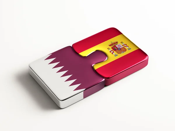 卡塔尔西班牙拼图概念 — 图库照片