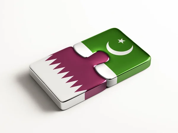 Qatar Pakistan puzzel Concept — Stockfoto