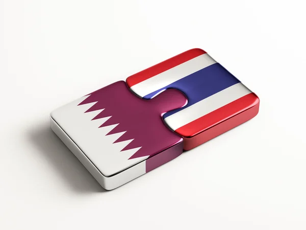 Tailandia Qatar Puzzle Concepto —  Fotos de Stock