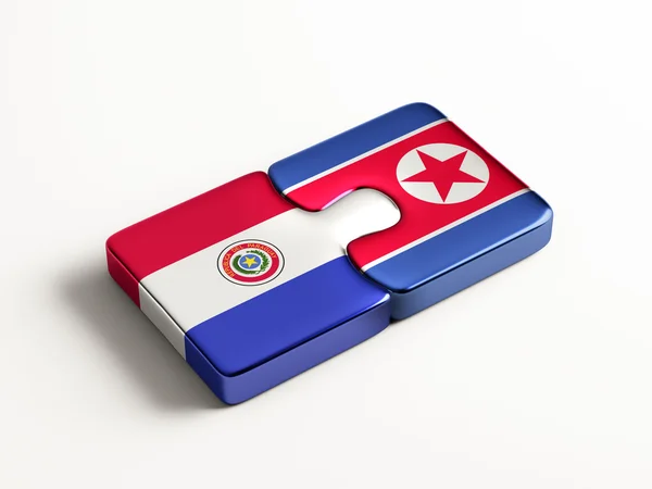 Paraguay Nordkorea pussel koncept — Stockfoto