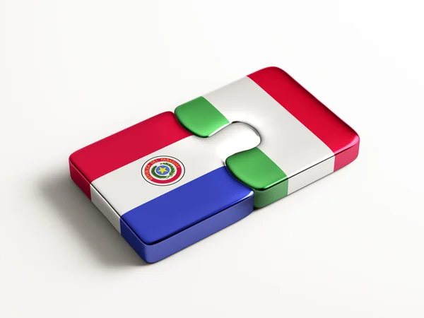 パラグアイ イタリア パズル コンセプト — ストック写真