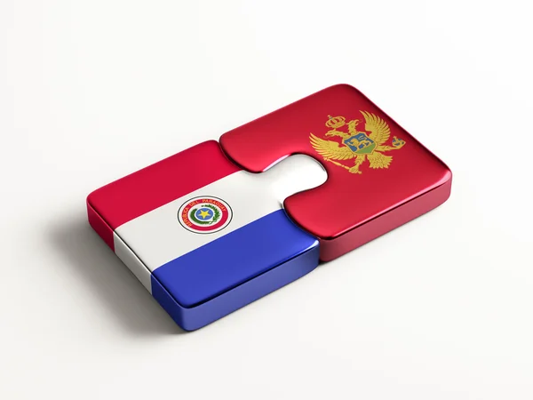 Concetto di Puzzle di Paraguay Montenegro — Foto Stock