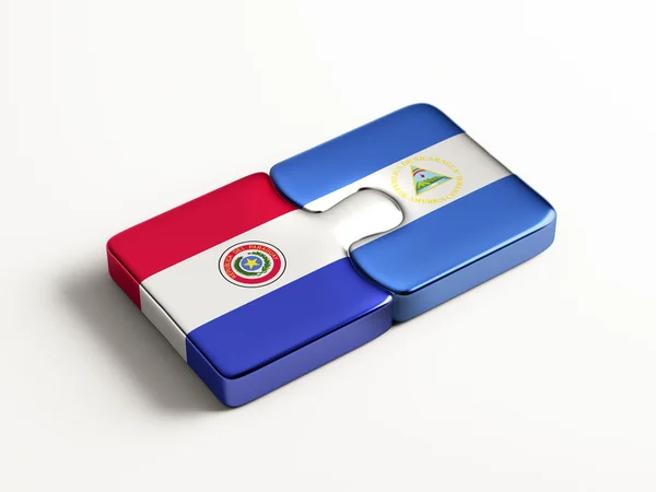 Concetto di Puzzle del Nicaragua Paraguay — Foto Stock