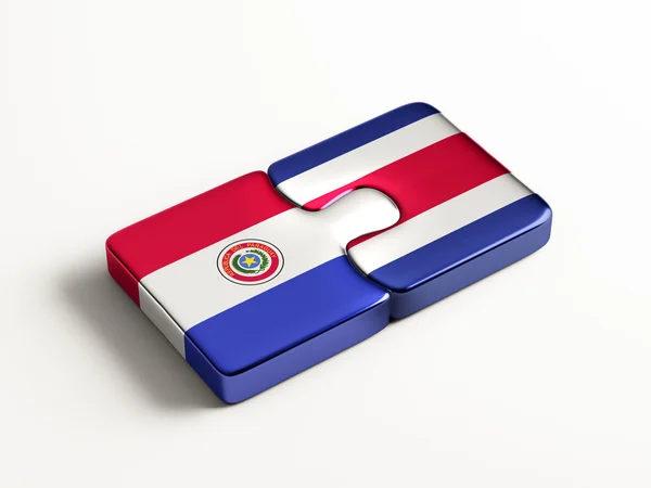 Paraguay Costa Rica Puzzle Concept — Stock Photo, Image