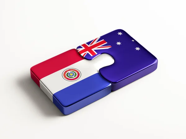 Concetto di Puzzle di Paraguay Australia — Foto Stock
