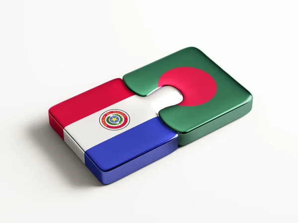 Paraguay Bangladesh pussel koncept — Stockfoto