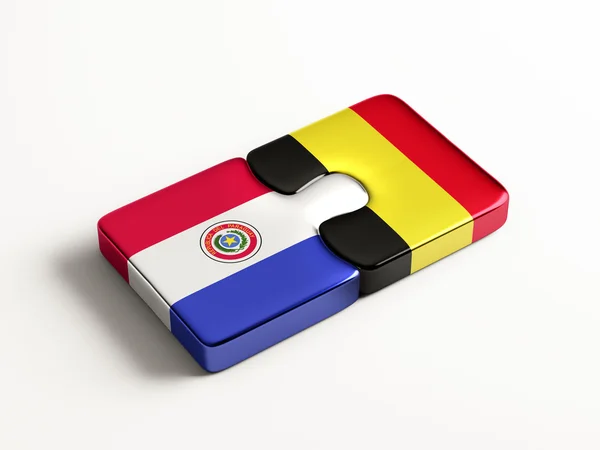 Paraguay Belgique Puzzle Concept — Photo