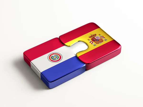 Paraguay Spanje puzzel Concept — Stockfoto