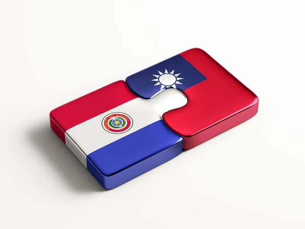 Paraguay Taiwan Puzzle Concept — Photo