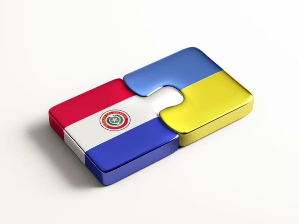 Paraguay Ucrania Puzzle Concepto —  Fotos de Stock