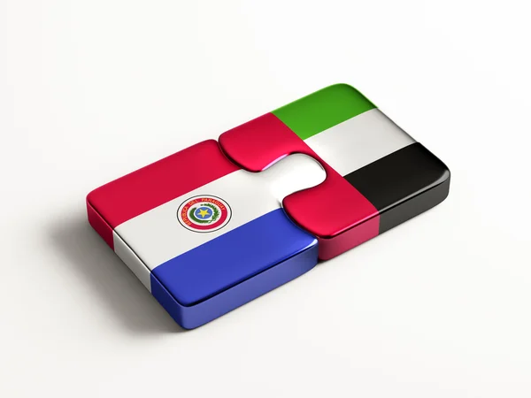 Paraguay United Arab Emirates Puzzle Concept (engelsk) – stockfoto