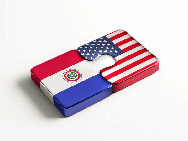 Paraguay USA pussel koncept — Stockfoto