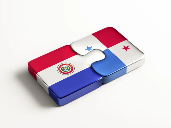 Concept de Puzzle Panama Paraguay — Photo