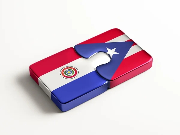 Paraguay Puerto Rico Puzzle Concepto —  Fotos de Stock